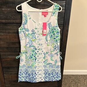 Lilly Pulitzer Blue and Green Floral Dress